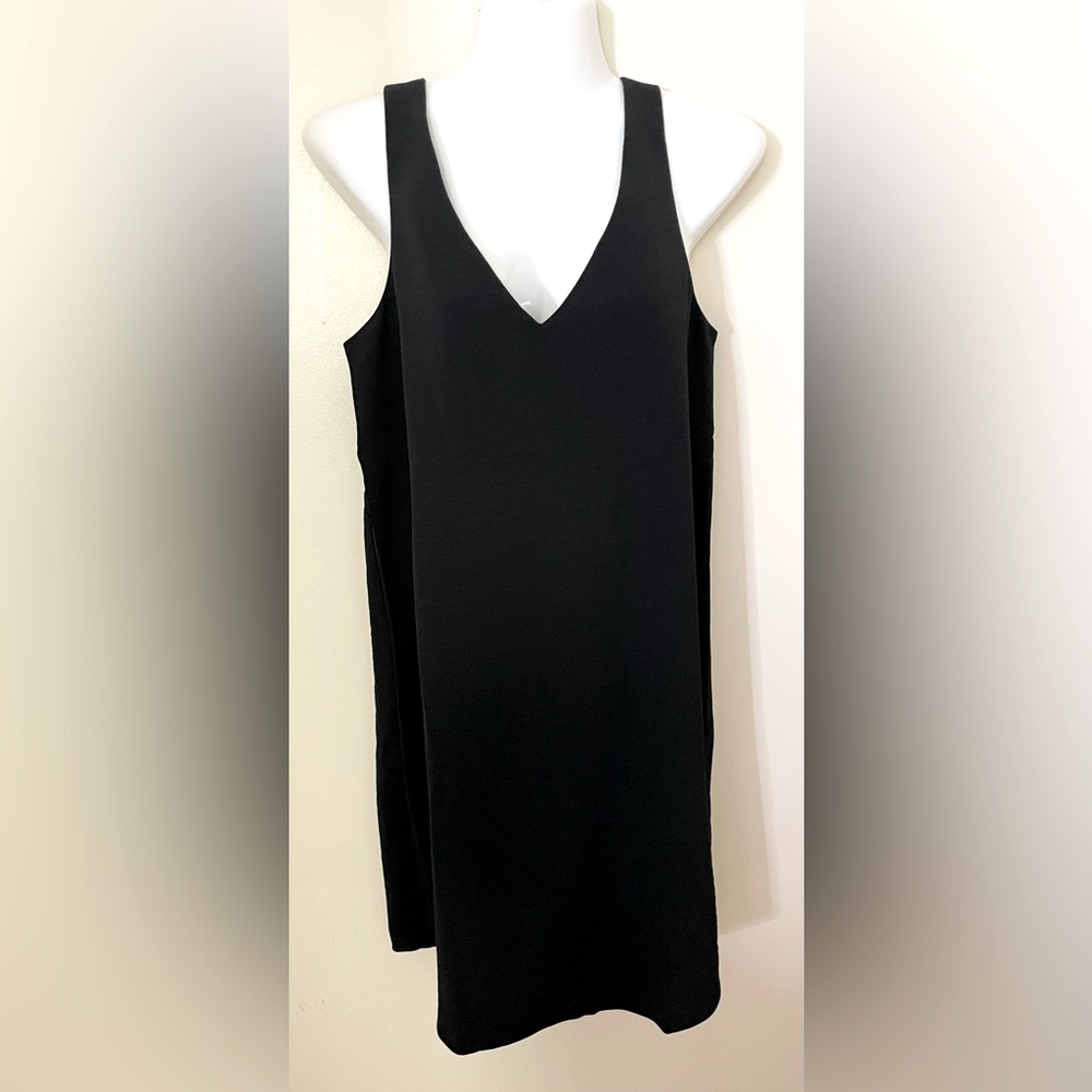 Sz XXS reitmans Black Sleeveless V-Neck Dress sleeveless midi - Picture 8 of 10